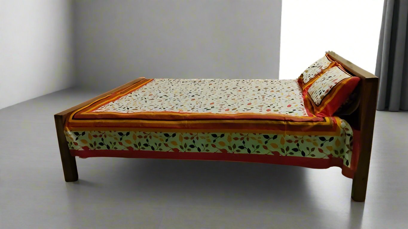 Solid Wood Bed without Storage: Rent