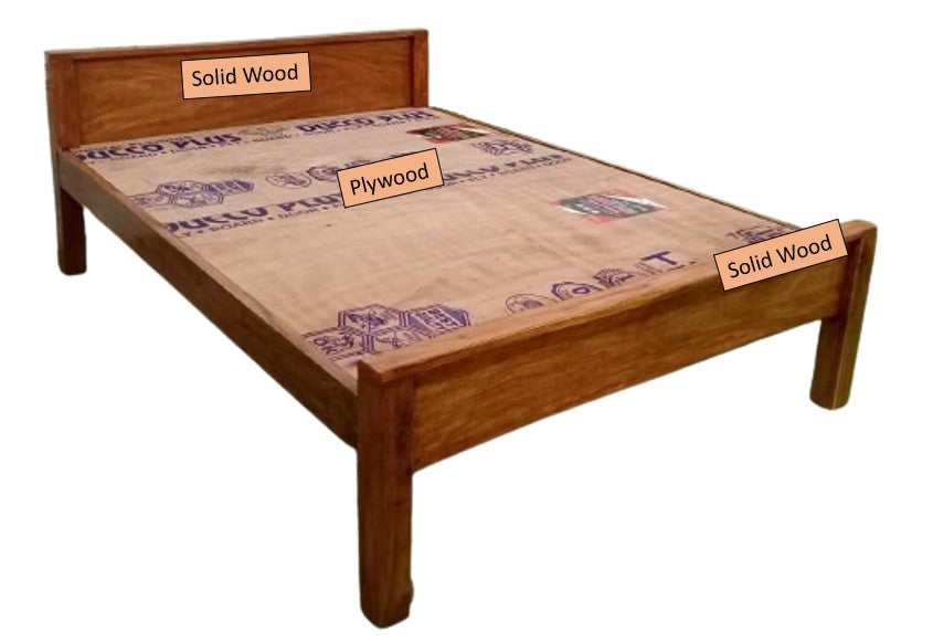 Solid Wood Bed without Storage: Rent
